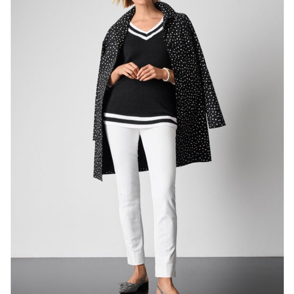 3X Plus Size Talbots Black Mac Jacket long coat women's - Picture 3 of 8